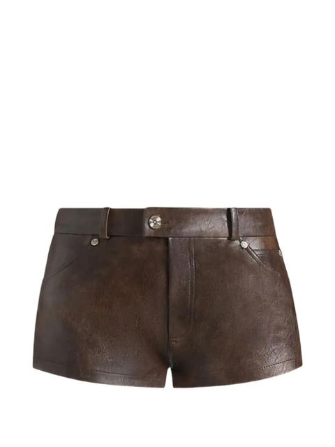 Manière De Voir Samia textured mini shorts - Brown - zdjęcie produktu nr 1