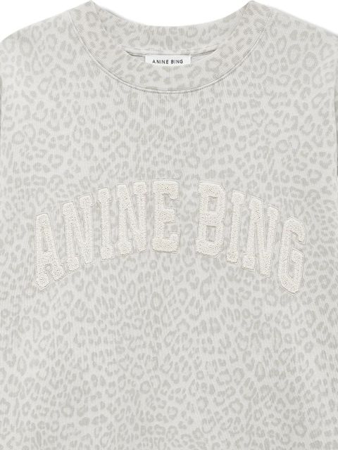 ANINE BING Miles leopard-pattern sweatshirt - Neutrals