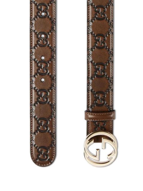 Gucci Interlocking G-buckle belt - Brown - zdjęcie produktu nr 2
