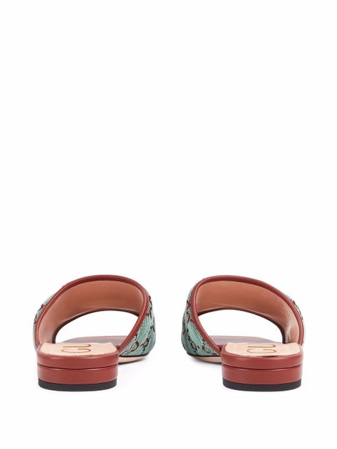 Gucci GG plaque slides - Blue