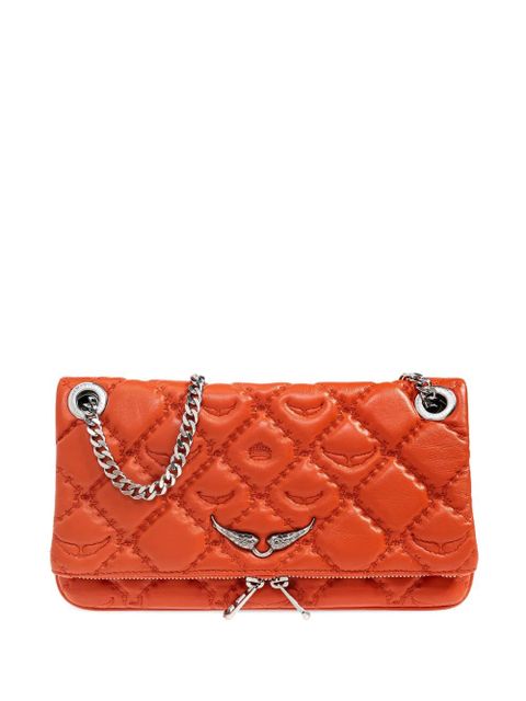 Zadig&Voltaire Rock II quilted monogram shoulder bag - Orange - zdjęcie produktu nr 1