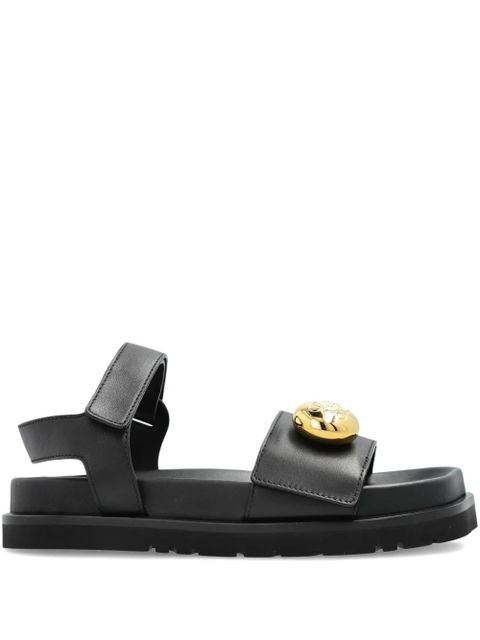 LOEWE Pebble leather sandals - Black - zdjęcie produktu nr 1
