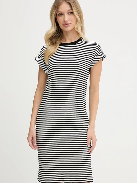 Tommy Hilfiger sukienka kolor czarny mini prosta WW0WW45804 - zdjęcie produktu nr 2