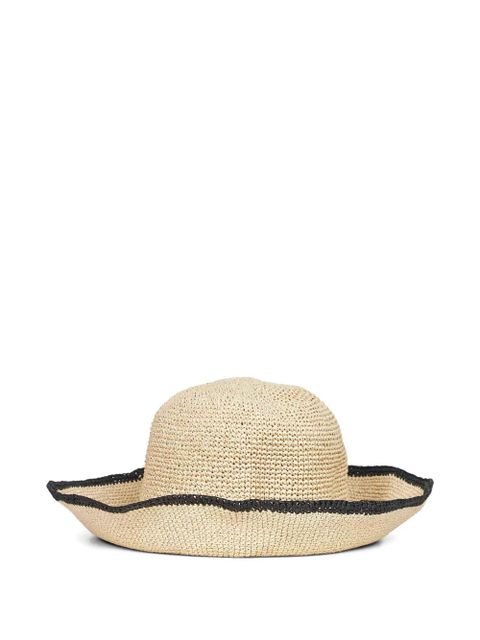 TOTEME slouching-brim paper straw hat - Neutrals