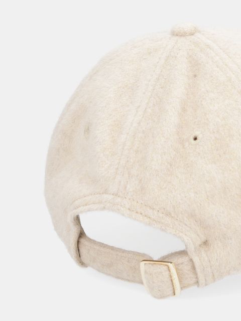 Tommy Hilfiger czapka z daszkiem wełniana kolor beżowy AW0AW17773