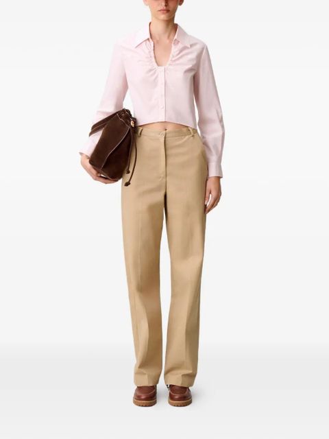 Claudie Pierlot cutout buttoned cotton shirt - Pink - zdjęcie produktu nr 2