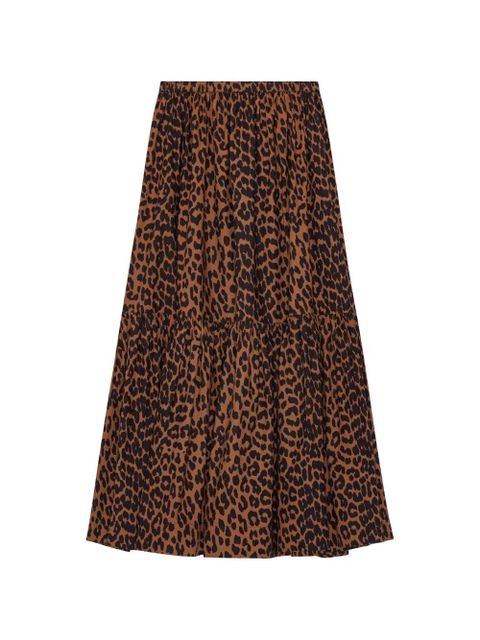 GANNI leopard-print maxi skirt - Brown - zdjęcie produktu nr 1