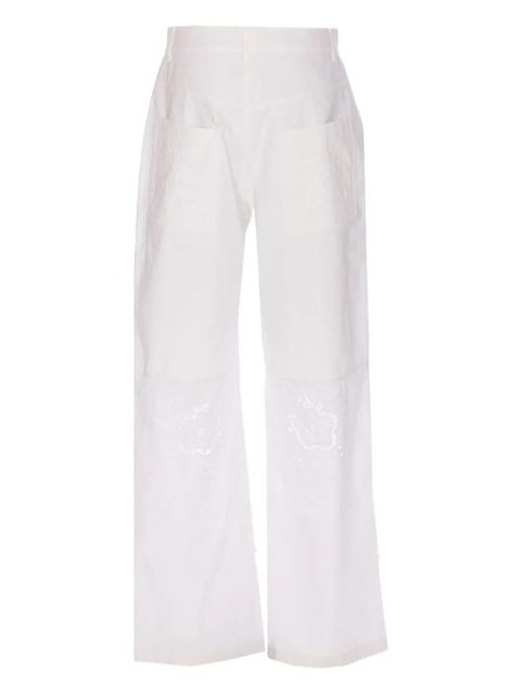 Marine Serre cotton trousers - White