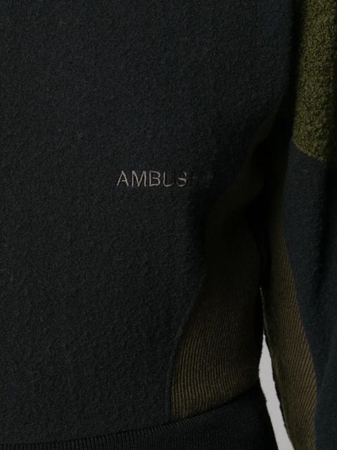 AMBUSH fleece panel sweatshirt - Black