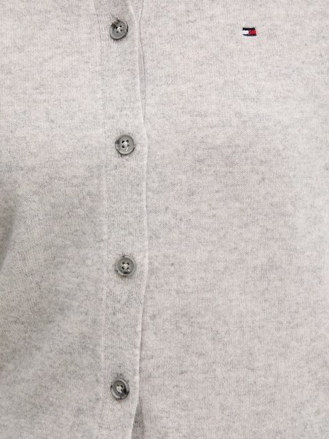 Tommy Hilfiger kardigan wełniany damski kolor szary lekki WW0WW47469