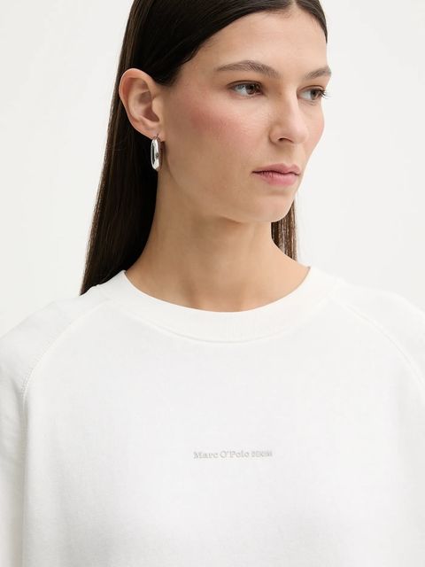 Marc O'Polo bluza bawełniana damska kolor biały gładka 5000009291