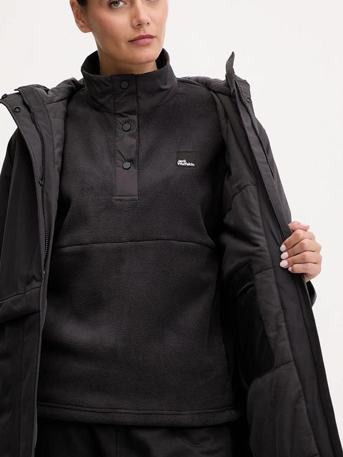 Jack Wolfskin kurtka WINTERTIDE kolor czarny zimowa A65070