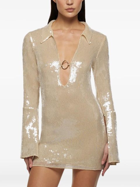 Oséree Marylin sequinned mini dress - Neutrals - zdjęcie produktu nr 2