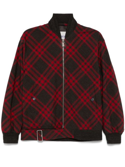Burberry Check bomber jacket - Red - zdjęcie produktu nr 1