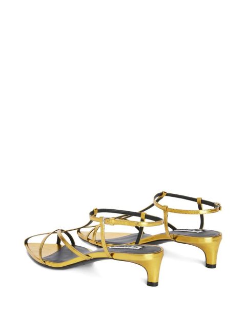Jil Sander ankle-strap leather sandals - Yellow - zdjęcie produktu nr 2