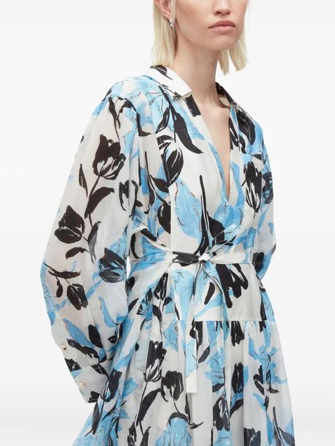 3.1 Phillip Lim floral-print belted dress - Neutrals