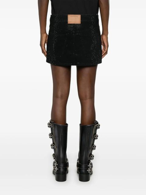 Alexander Wang crystal-embellished mini skirt - Black