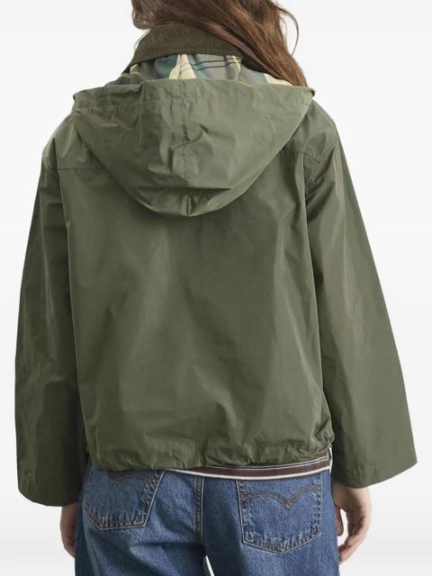 Barbour hooded corduroy-collar jacket - Green