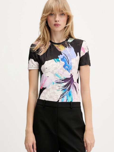 Desigual t-shirt VIENA damski kolor czarny 25WWTK52 - zdjęcie produktu nr 1