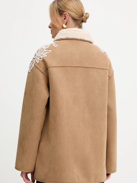 ERMANNO Firenze płaszcz kolor beżowy 57TD062E5A - zdjęcie produktu nr 2