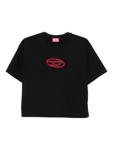 Diesel logo crew-neck top - Black