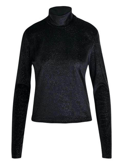 Essentiel Antwerp Indienne turtleneck dotted T-shirt - Black - zdjęcie produktu nr 1