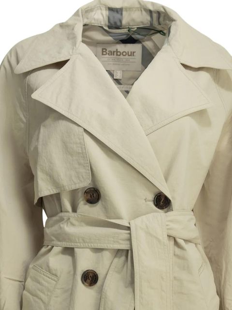 Barbour double-breasted belted trench coat - Neutrals