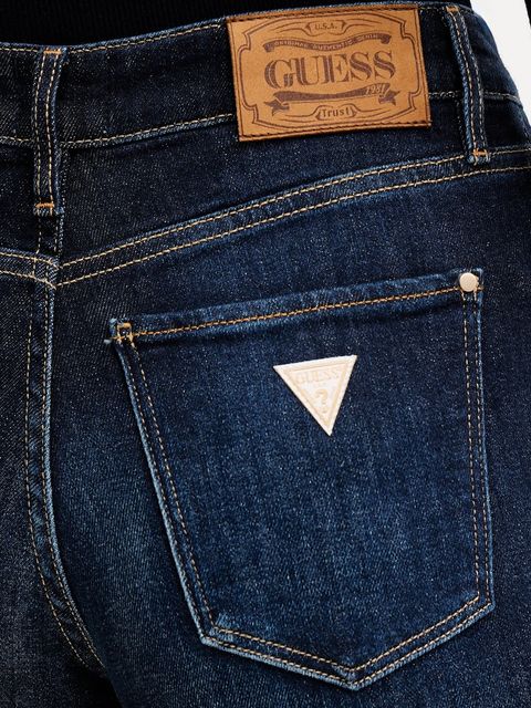 Guess jeansy z domieszką kaszmiru damskie kolor granatowy W5BA96 D4U54