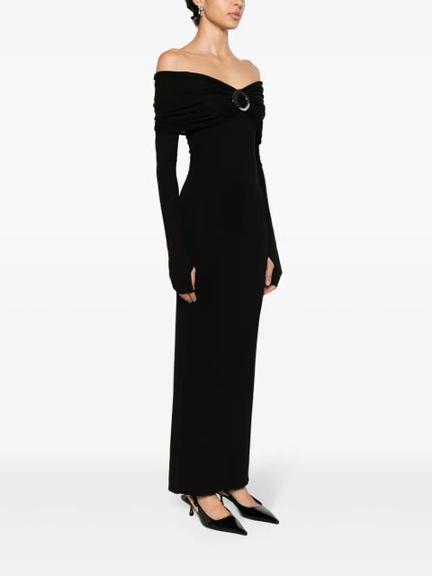 MANURÍ Amara Buckle 2.6 maxi dress - Black