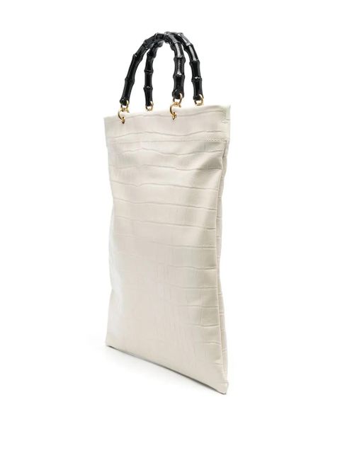 Jil Sander crocodile-effect leather tote - Neutrals