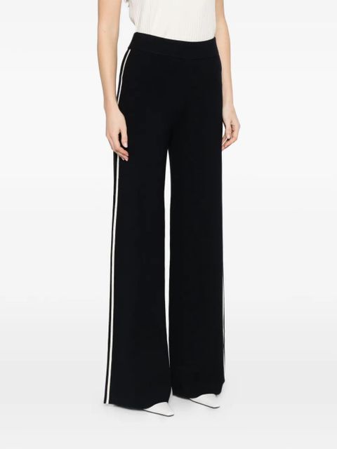 Max Mara stripe-detail palazzo pants - Blue