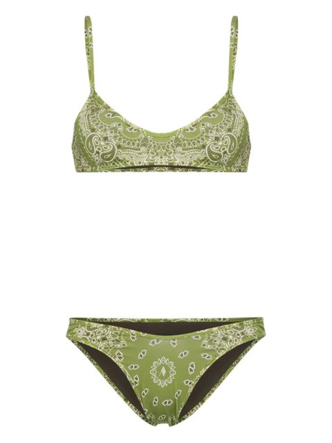 The Attico bandana-print bikini set - Green - zdjęcie produktu nr 1