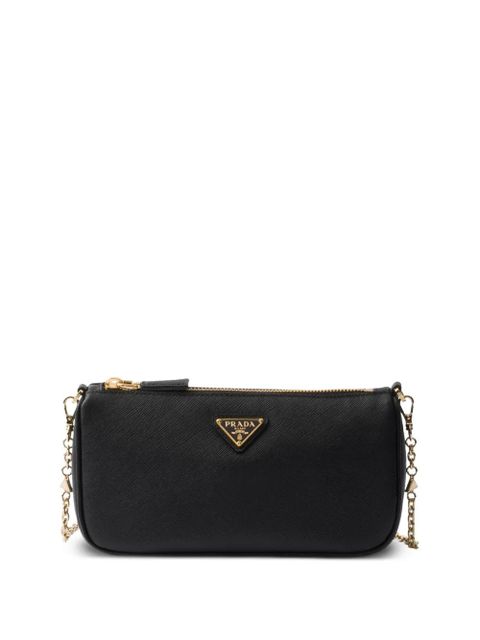 Prada mini leather chain shoulder bag - Black - zdjęcie produktu nr 1