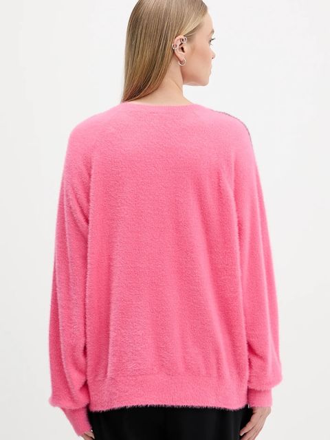 adidas Originals sweter Holiday damski kolor różowy lekki JX7811 - zdjęcie produktu nr 2