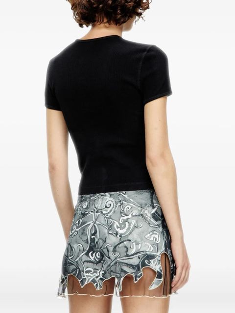 Diesel T-Ele-Long P2 graphic logo T-shirt - Black - zdjęcie produktu nr 2