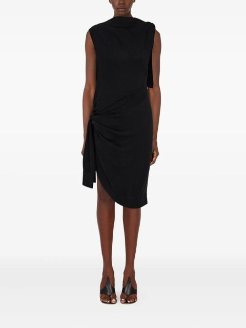 Ferragamo asymmetric wrap dress - Black - zdjęcie produktu nr 2