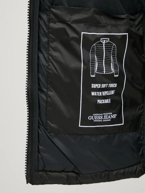 Guess Jeans kurtka kolor czarny przejściowa W5RL99 WHAB2