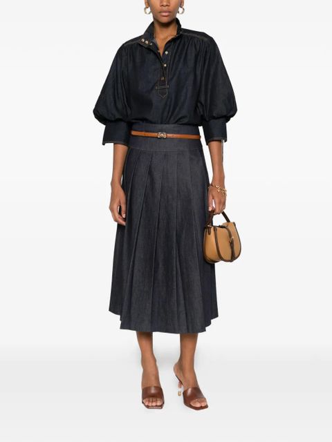 ZIMMERMANN button cotton blouse - Blue