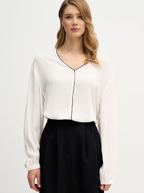 Sisley bluzka damska kolor beżowy gładka 5IDTLQ09H - zdjęcie produktu nr 1