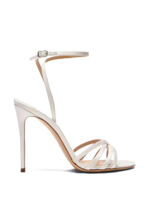 Casadei Julia satin sandals - White - zdjęcie produktu nr 1