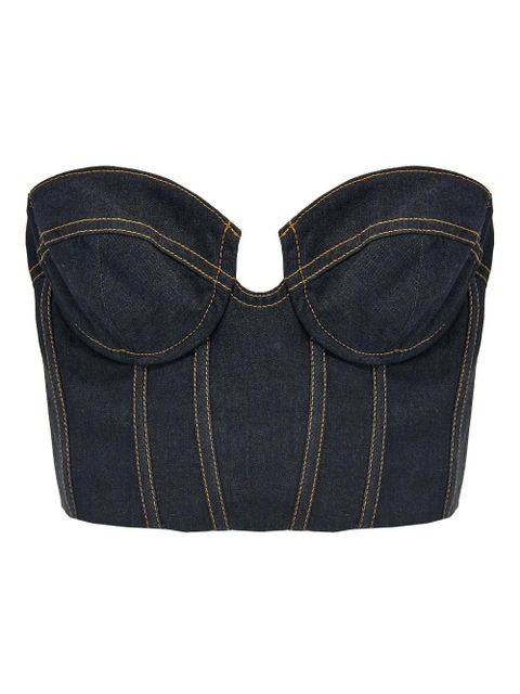 ZIMMERMANN Crush corset top - Blue