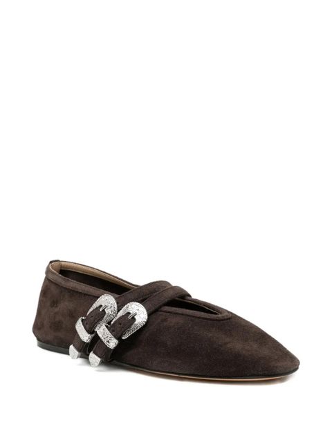 Le Monde Beryl strap buckle ballet flats - PEPE BROWN - zdjęcie produktu nr 2