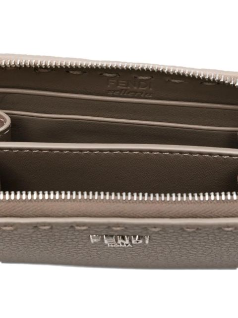 FENDI logo-lettering leather wallet - Brown - zdjęcie produktu nr 2