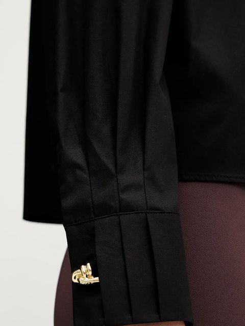 HUGO koszula bawełniana damska kolor czarny relaxed z kołnierzykiem klasycznym 50550548