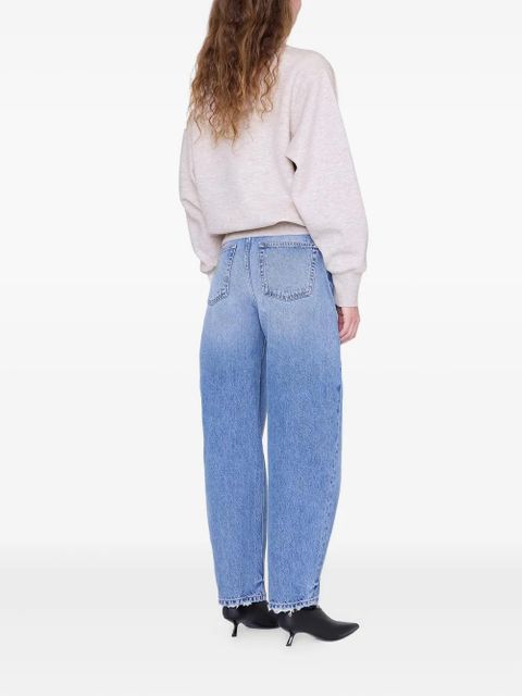 ANINE BING Harry long-sleeve cropped sweatshirt - Grey