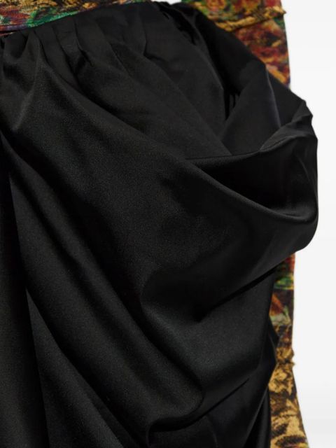 GANNI draped mini skirt - Black