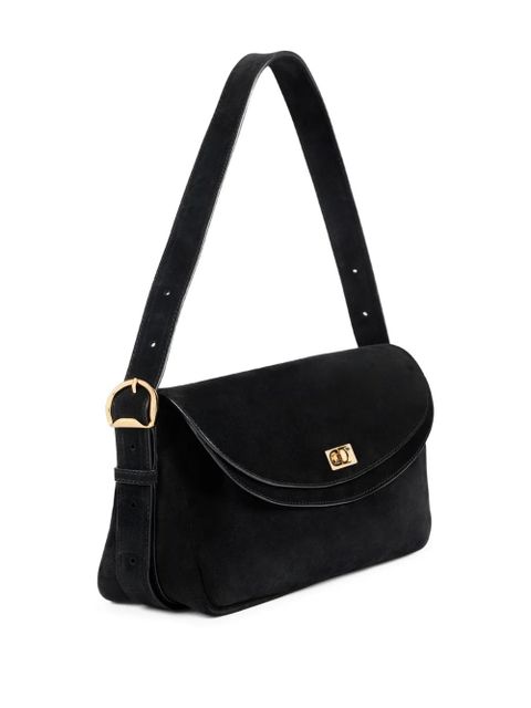 SANDRO Le Mambo suede shoulder bag - Black - zdjęcie produktu nr 2