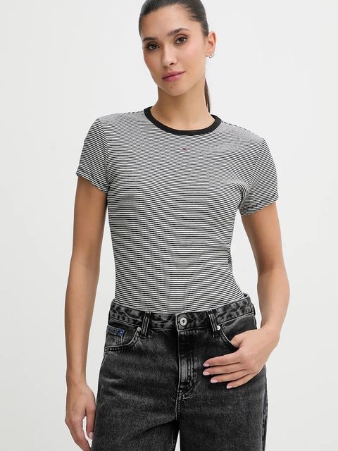 Tommy Jeans t-shirt damski kolor szary DW0DW17383 - zdjęcie produktu nr 1