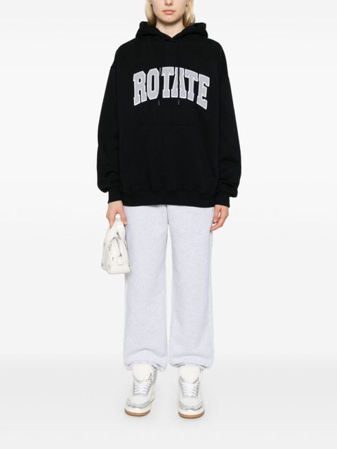 ROTATE BIRGER CHRISTENSEN logo-embroidered hoodie - Black - zdjęcie produktu nr 2