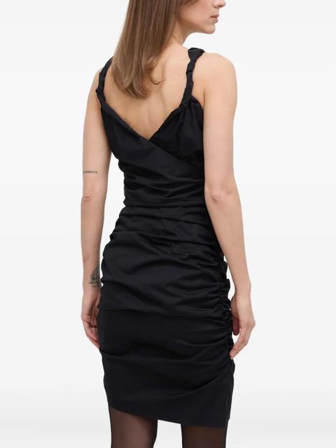 PINKO twisted ruched mini dress - Black